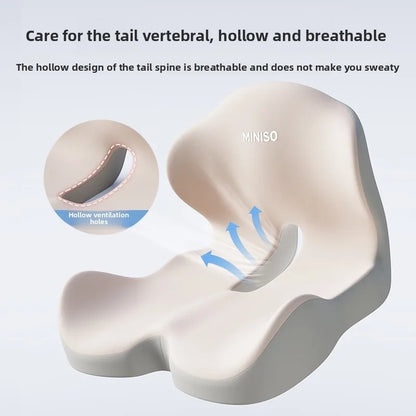 Seat Cushion with Back Support | Memory Foam Office Chair Cushion for Long Sitting | Ergonomic Seat and Lumbar Support