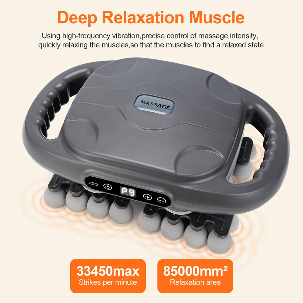 42-Head Deep Tissue Massager | Full Body Fascia Gun, 9 Modes & Heat Therapy Muscle Recovery Device