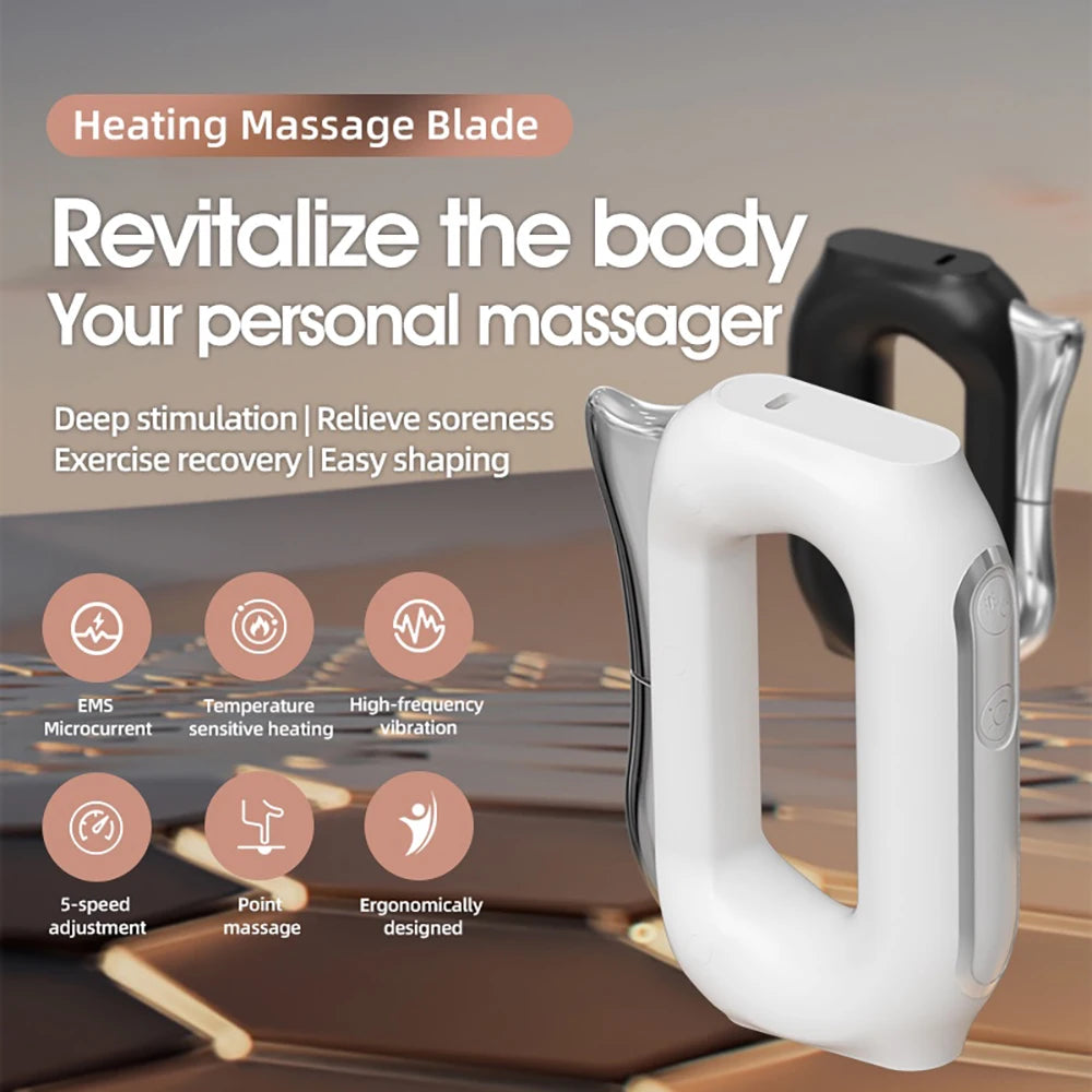 Electric Heating Fascia Massager – Microcurrent & Vibration