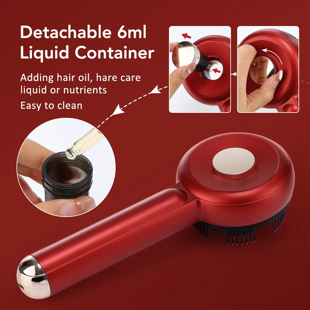 Laser Scalp Massager | Red Light + EMS + Oil Applicator | USB Rechargeable | Hair Regrowth Comb