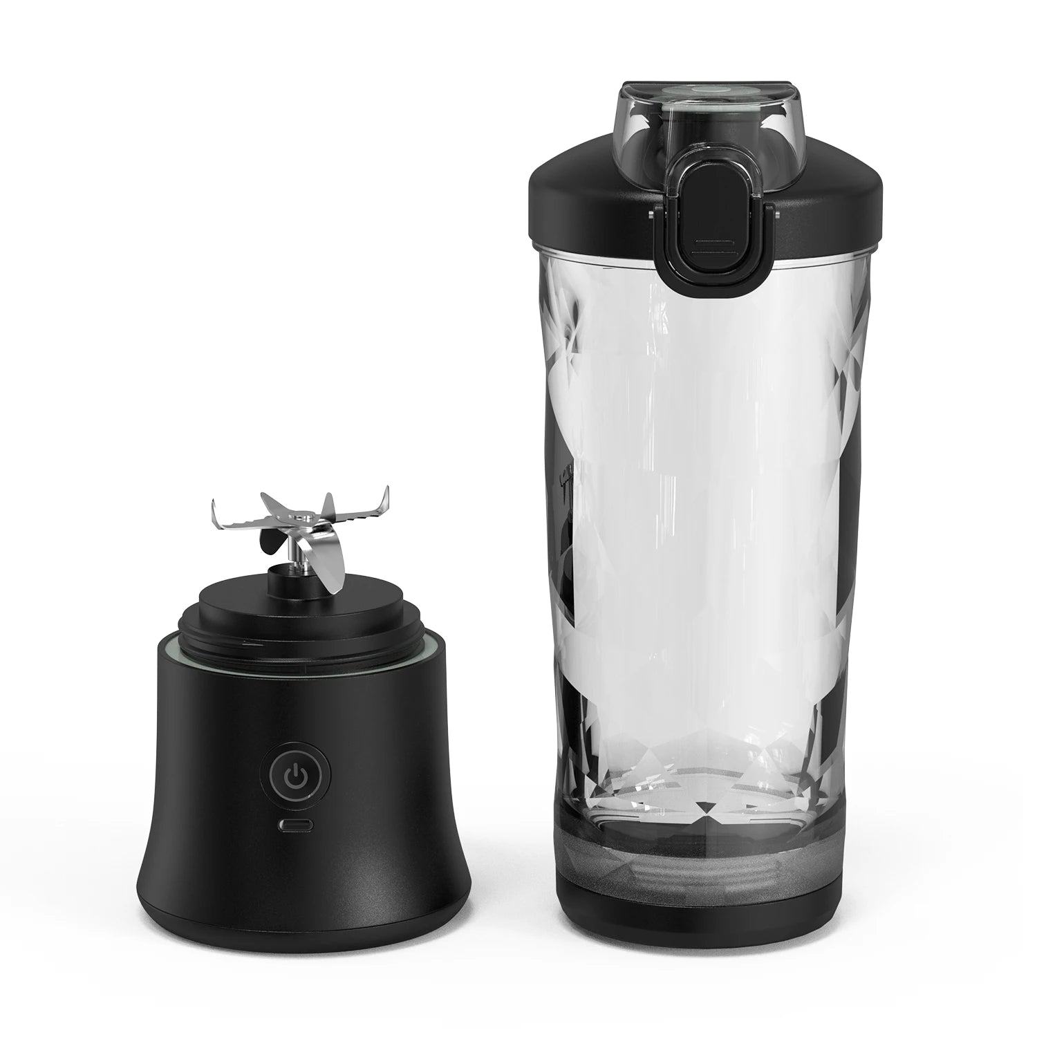 Portable Blender | 6-Blade | 600ML | Rechargeable | USB Type-C | Ice-Crushing Power Black