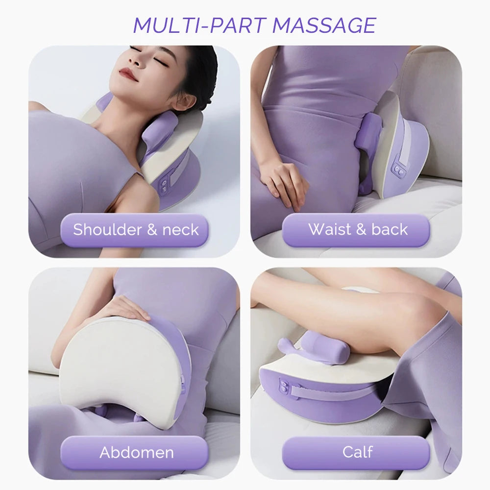 Neck and Shoulder Massager | Deep Kneading Massage Pillow with Heat | Ergonomic Back and Neck Massager