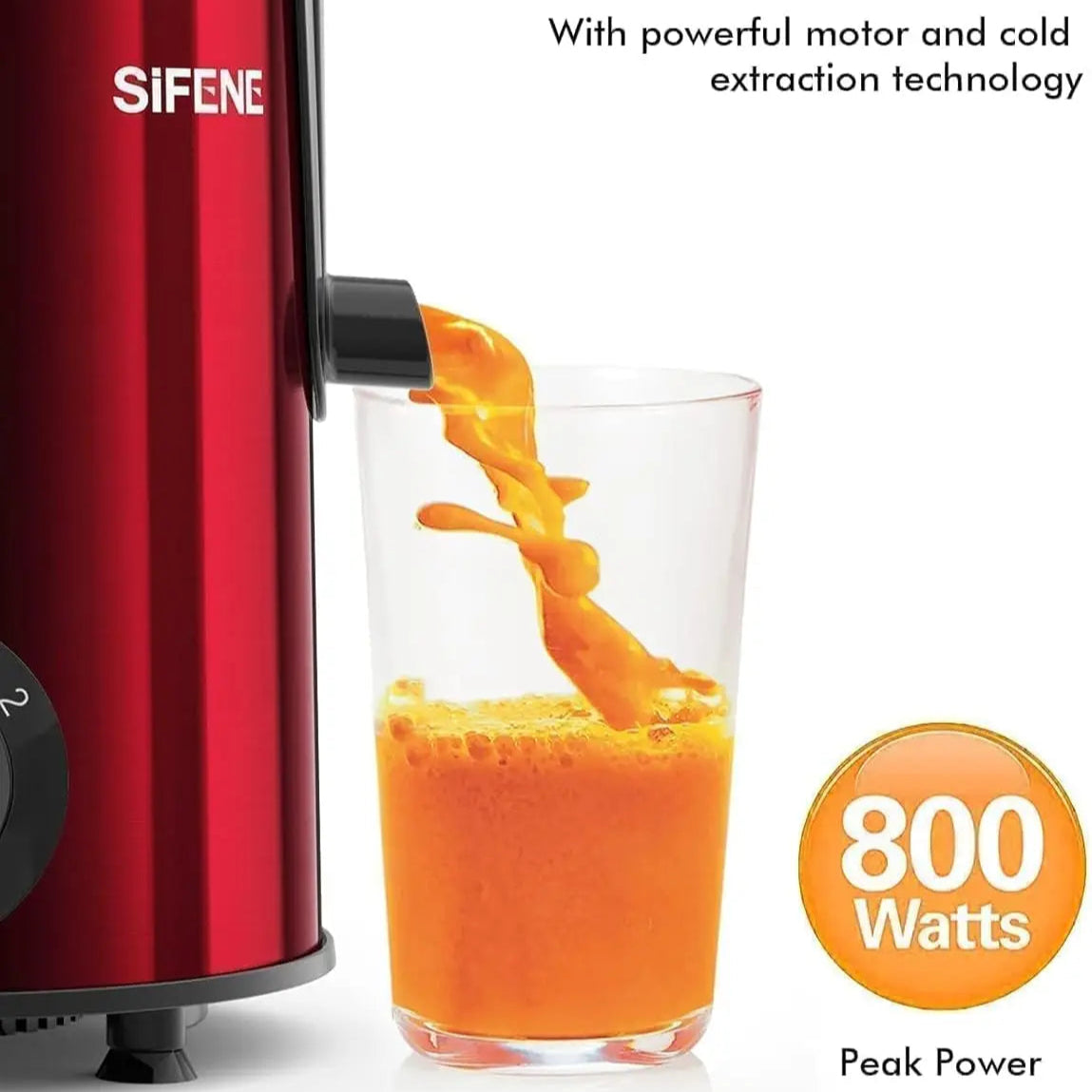 Juicer Machine 800W with 3-Speed & Wide Chute | High Juice Yield, Easy to Clean | Safety Lock & Overheat Protection for Fruits & Veggies
