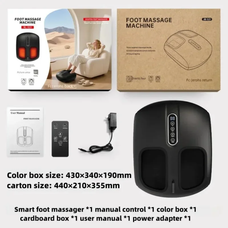 Foot Massager Machine with Heat | Electric Foot Massager with Air Compression and Kneading | Foot Massage Device
