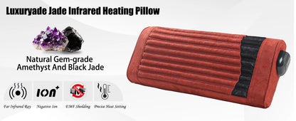 PEMF Infrared Therapy Pillow Mat | Amethyst, Jade, Negative Ion Heated Neck Cushion