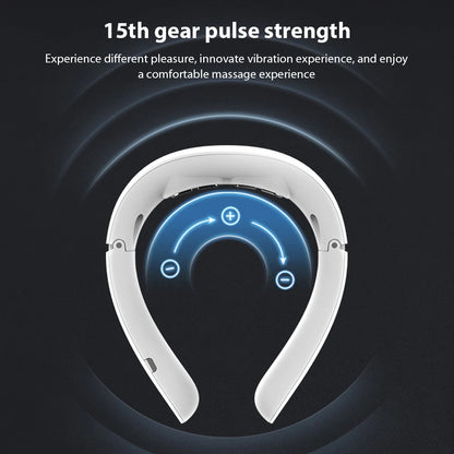 Cervical Neck Massager with Heat | 15 Intensity Levels, 6 Modes, USB Rechargeable | Pulse Therapy for Neck Pain Relief at Home or Office