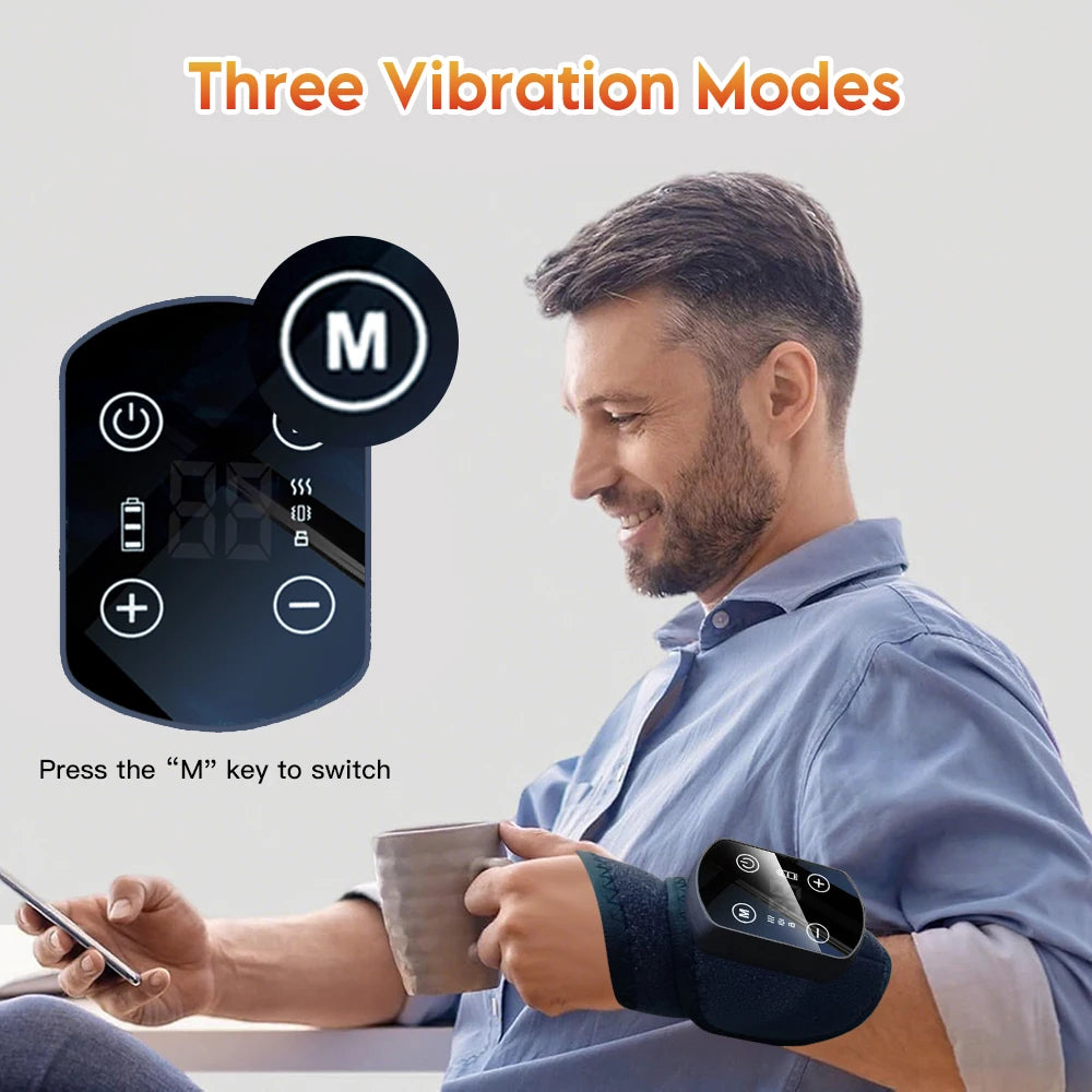Wireless Heated Wrist Massager – Adjustable Heat & Vibration