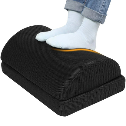 Ergonomic Memory Foam Foot Rest | Adjustable Under Desk Foot Stool for Posture & Comfort