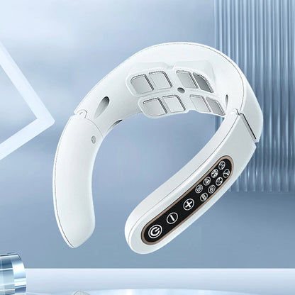 Cervical Neck Massager with Heat | 15 Intensity Levels, 6 Modes, USB Rechargeable | Pulse Therapy for Neck Pain Relief at Home or Office