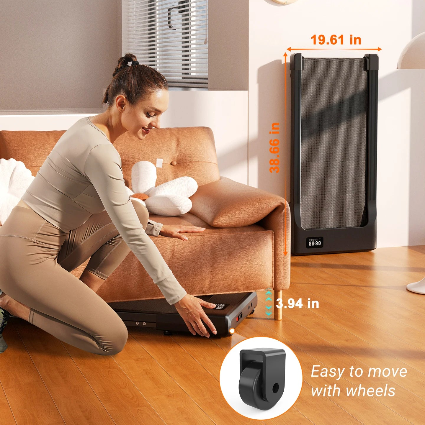 Walking Pad Under Desk Treadmill 2-in-1 | 2.5HP Portable Folding Walking Machine with Remote Control, LED Display & Quiet Motor for Home Office