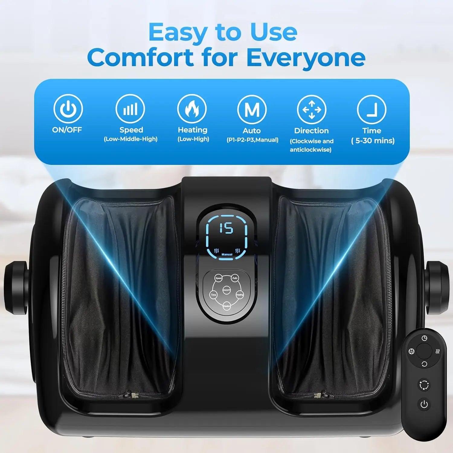 Shiatsu Foot And Calf Massager With Heat And Vibration