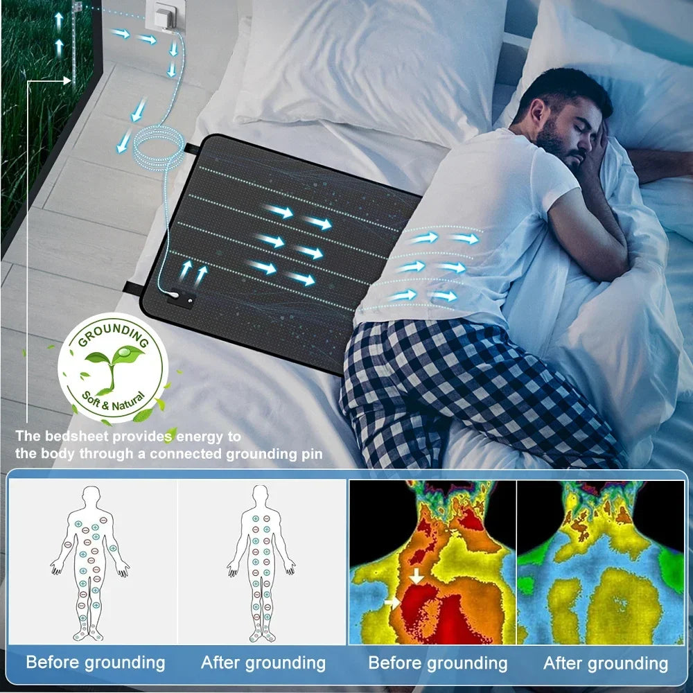 Grounding Mattress Pad With Conductive Cotton Surface