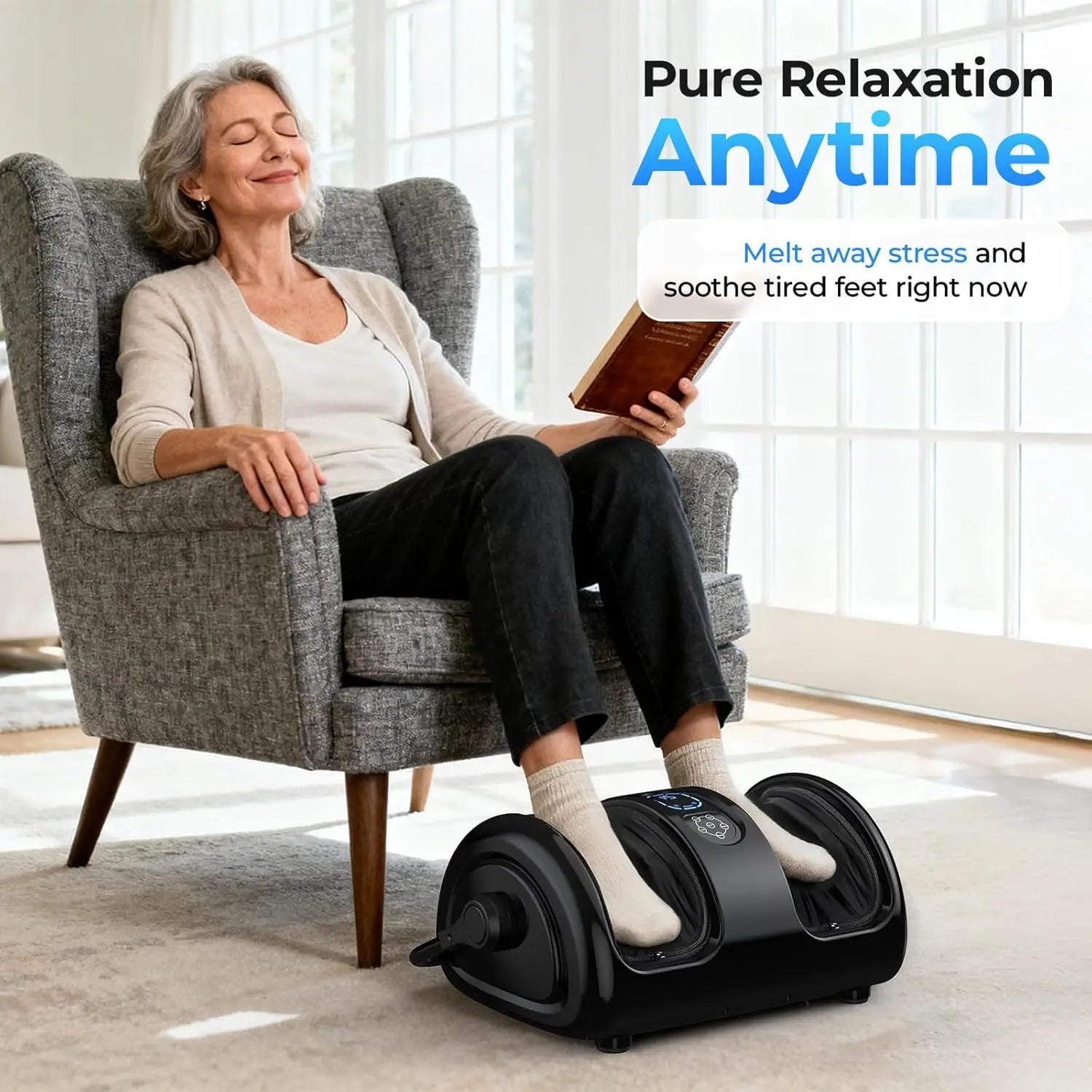 Shiatsu Foot And Calf Massager With Heat And Vibration