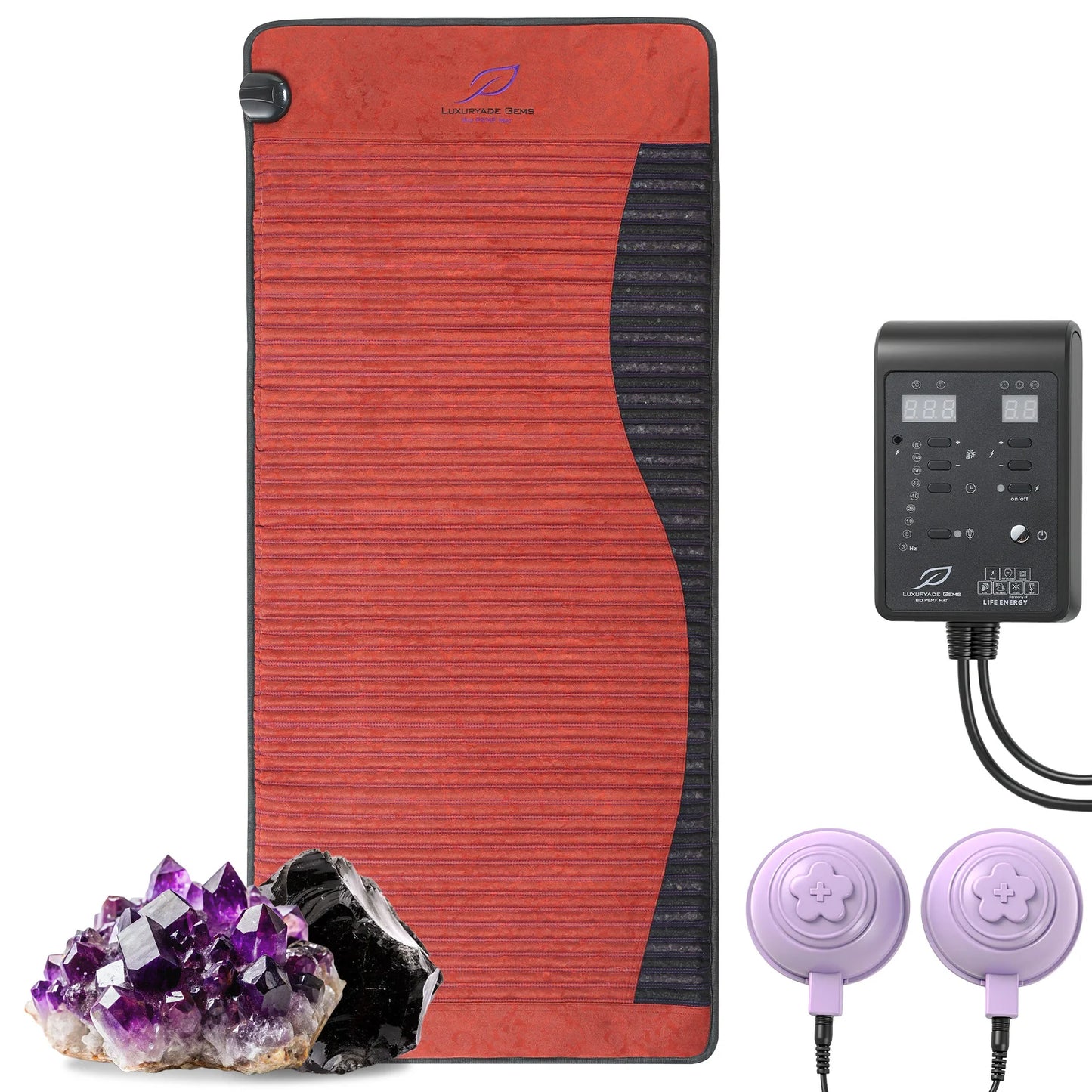 PEMF Infrared Therapy Mat | Amethyst, Jade, Tourmaline Heated Crystal Mattress