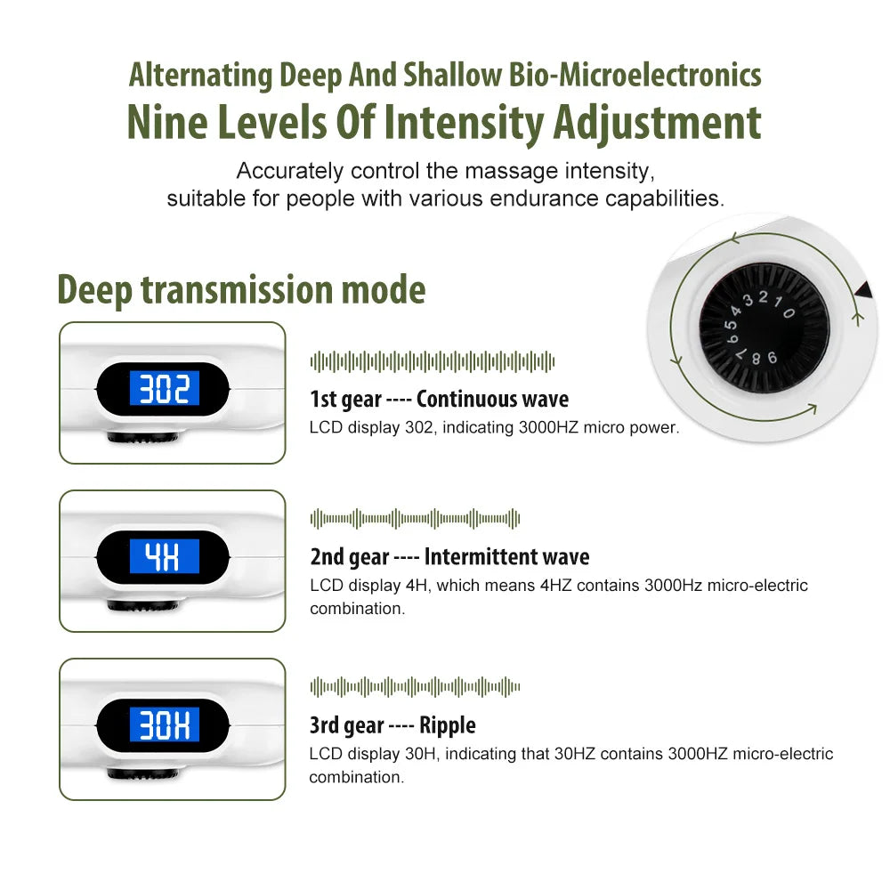 Electronic Acupuncture Pen | Needle-Free Meridian Massage with Pulse Therapy | Auto Acupoint Detection, 9 Intensity Levels, USB Rechargeable