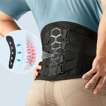 Lower Back Support Brace | Adjustable Lumbar Belt for Pain Relief, Sciatica & Posture Support