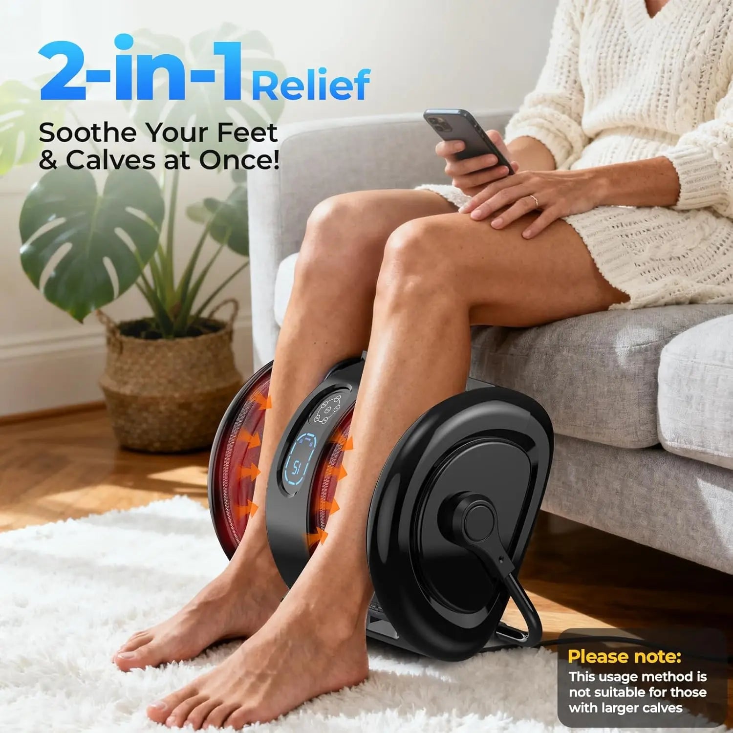 Shiatsu Foot And Calf Massager With Heat And Vibration