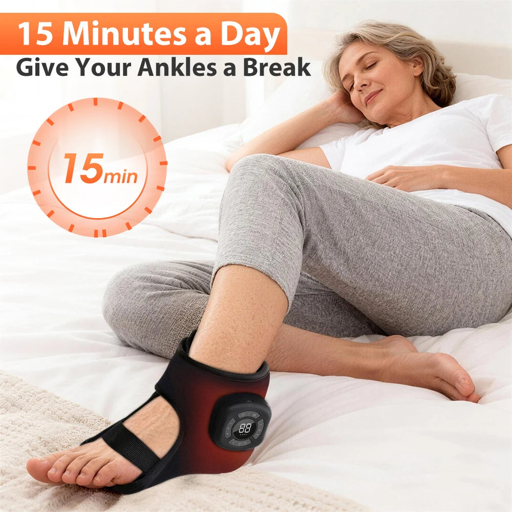 EMS Foot Massager Machine | TENS Foot Circulation Stimulator Pad, Adjustable Intensity