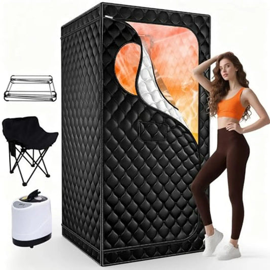 Portable Full-Size Steam Sauna Tent with 3L Steamer