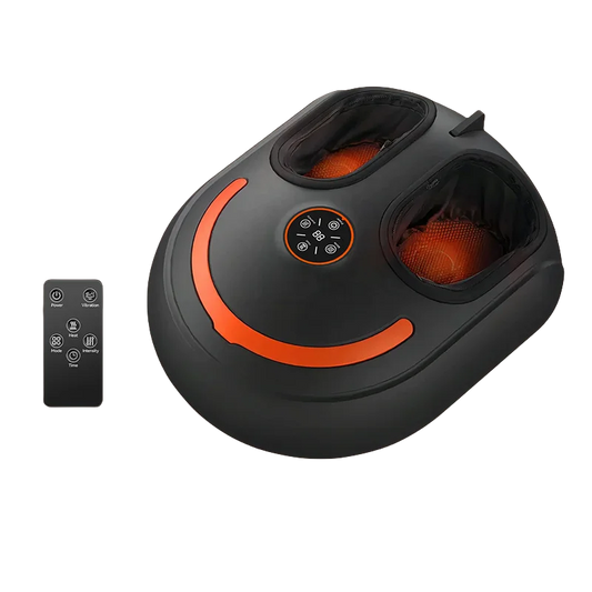 Foot Pain Recovery System | Shiatsu Foot Massager with Heat | Air Compression Foot Massage Machine with LCD & Remote