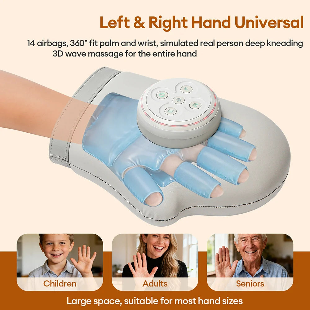 Electric Hand Massager with Air Pressure & Heat Therapy