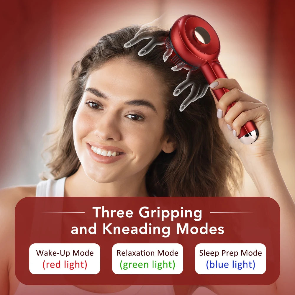 Laser Scalp Massager | Red Light + EMS + Oil Applicator | USB Rechargeable | Hair Regrowth Comb