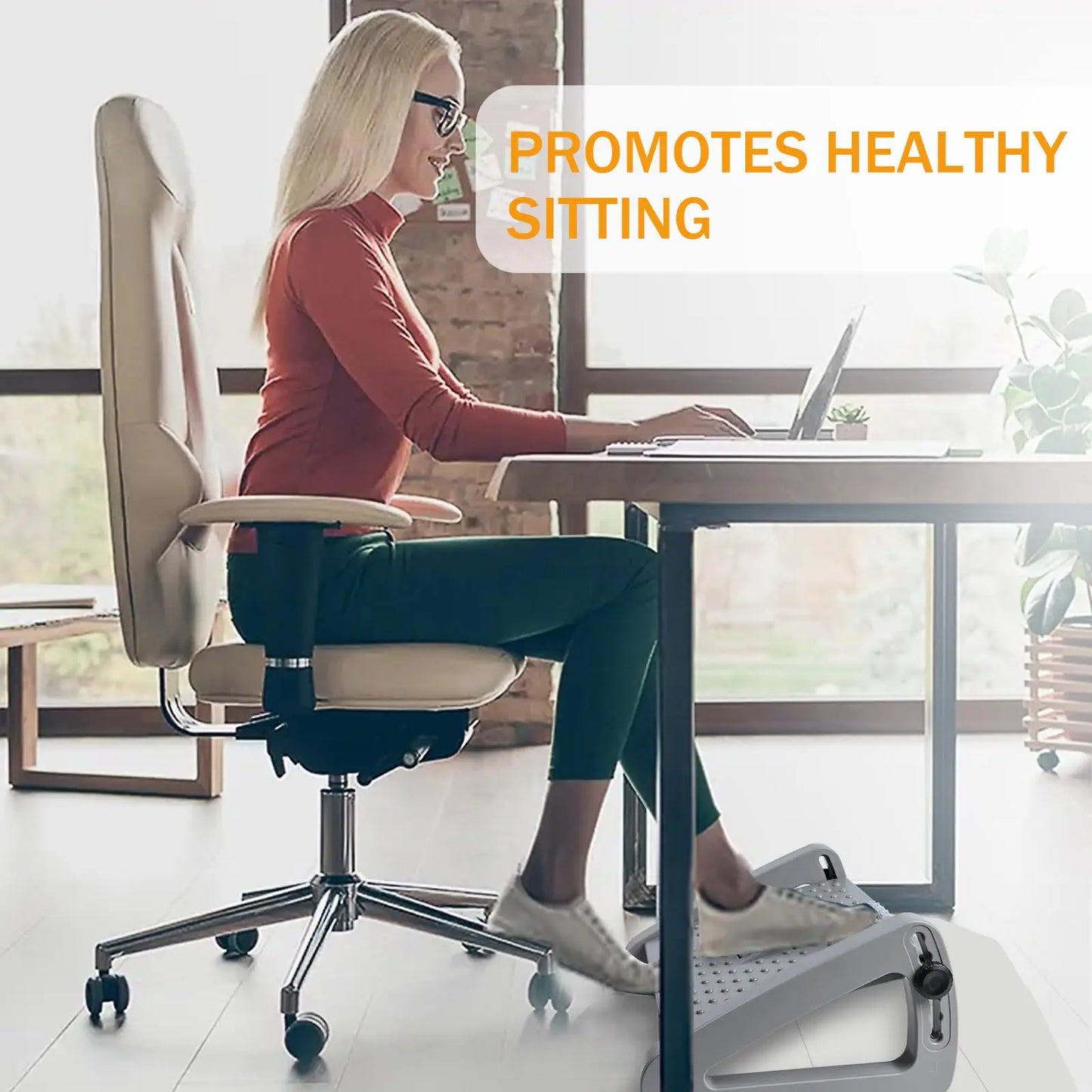 Adjustable Under Desk Foot Rest | Ergonomic Foot Stool for Posture & Back Pain Relief