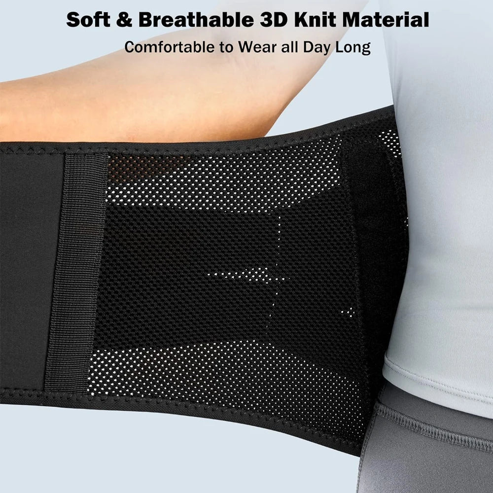 Lower Back Support Brace | Adjustable Lumbar Belt for Pain Relief, Sciatica & Posture Support