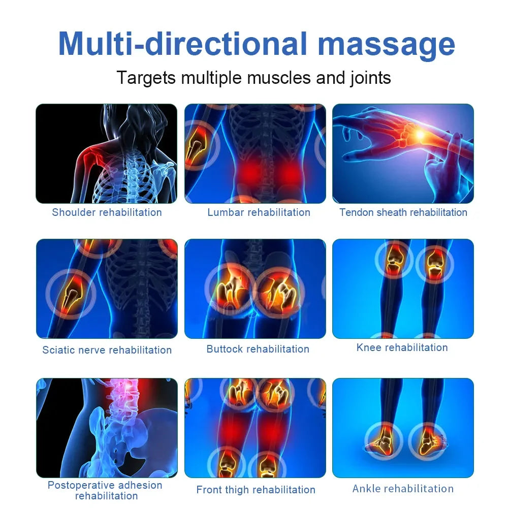 Electric TENS & EMS Massager – 12-Mode Pain-Relief Unit, 30 Intensity Levels, Dual-Channel, USB-C Rechargeable LCD Device