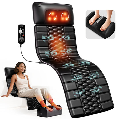 Full Body Massage Mat with Heat | Shiatsu Back Massage Mat | Electric Massage Pad for Home Use