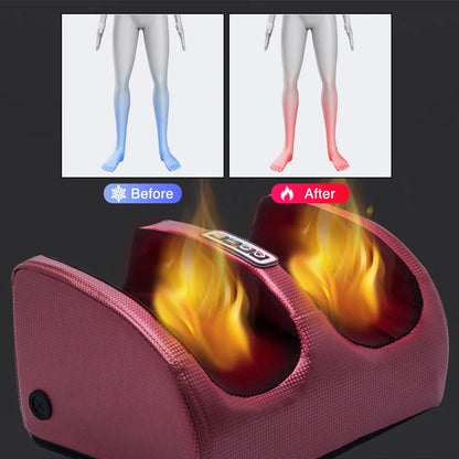 Shiatsu Foot Massager Machine with Heat | Foot Pain Relief & Circulation System with 12 Massage Nodes & Deep Kneading