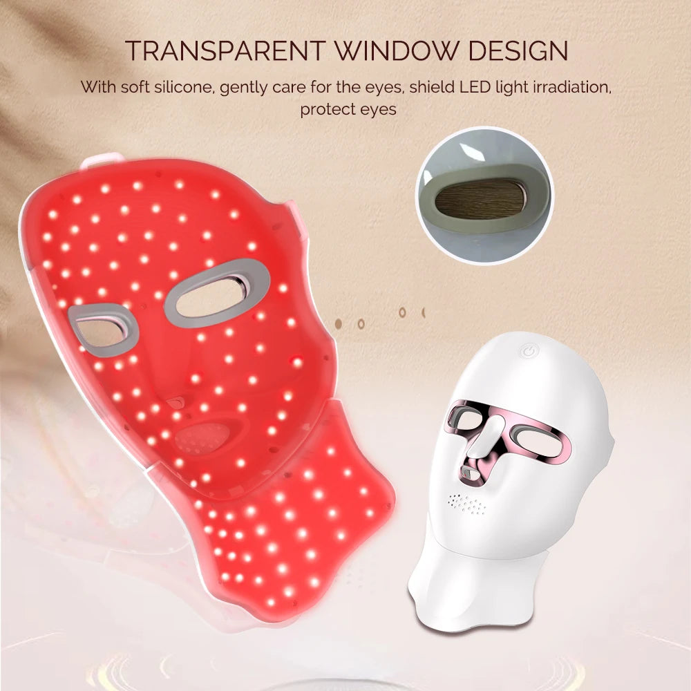 Wireless 7-Color LED Face & Neck Mask – Skin Care Device