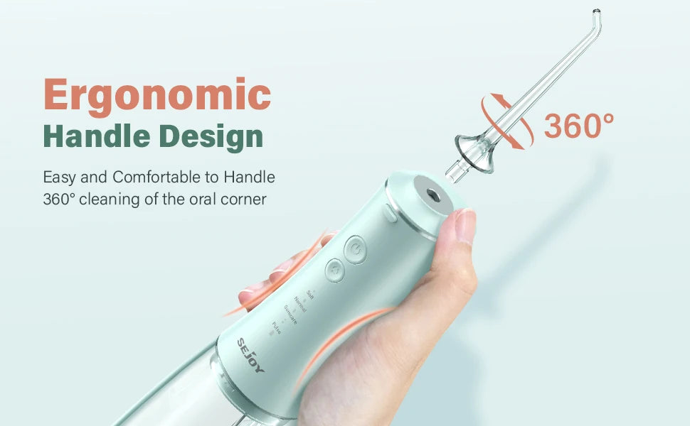 Cordless Water Flosser for Teeth 280ml | 4 Modes, 6 Jets, USB Rechargeable Oral Irrigator | Portable Dental Cleaner for Travel & Home Use