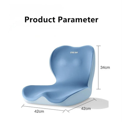 Memory Foam Seat Cushion for Tailbone & Coccyx Pain Relief | Orthopedic L-Shape | Washable Breathable Cover | Office Chair & Car