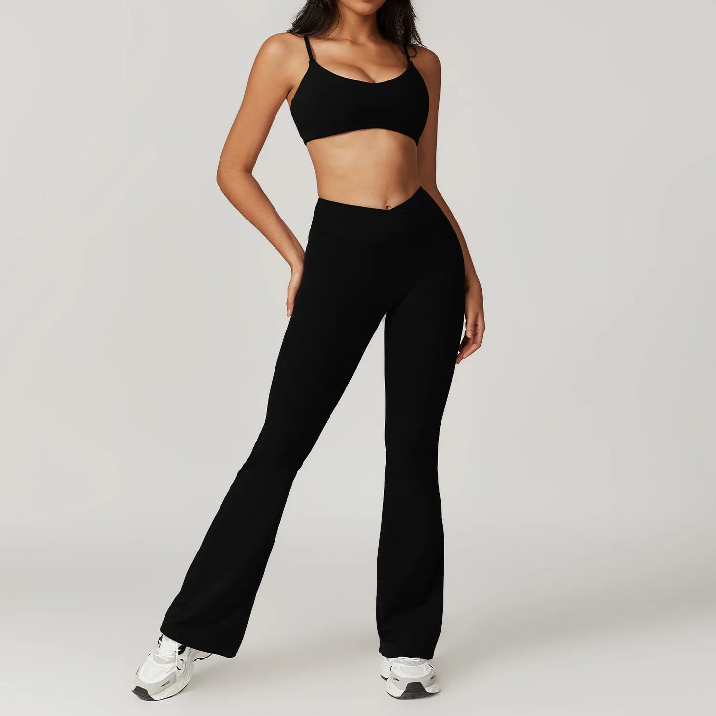 Yoga Set for Women | 2-Piece Short Sleeve Crop Top and High Waisted Leggings Workout Outfit with Quick-Dry Stretch Fabric