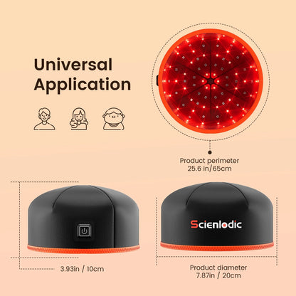 Red Light Therapy Hat for Hair Growth | 660nm & 850nm Infrared LEDs, FDA-Cleared, 120 Medical-Grade Lights | Treat Thinning Hair at Home