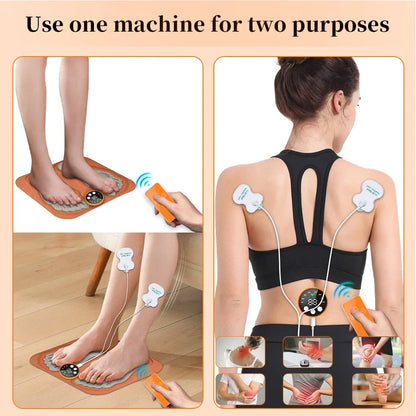 EMS Foot Massager Mat with Remote | Electric Foot Stimulator Pad, 8 Modes, 29 Intensity Levels, Circulation & Muscle Relaxation Device