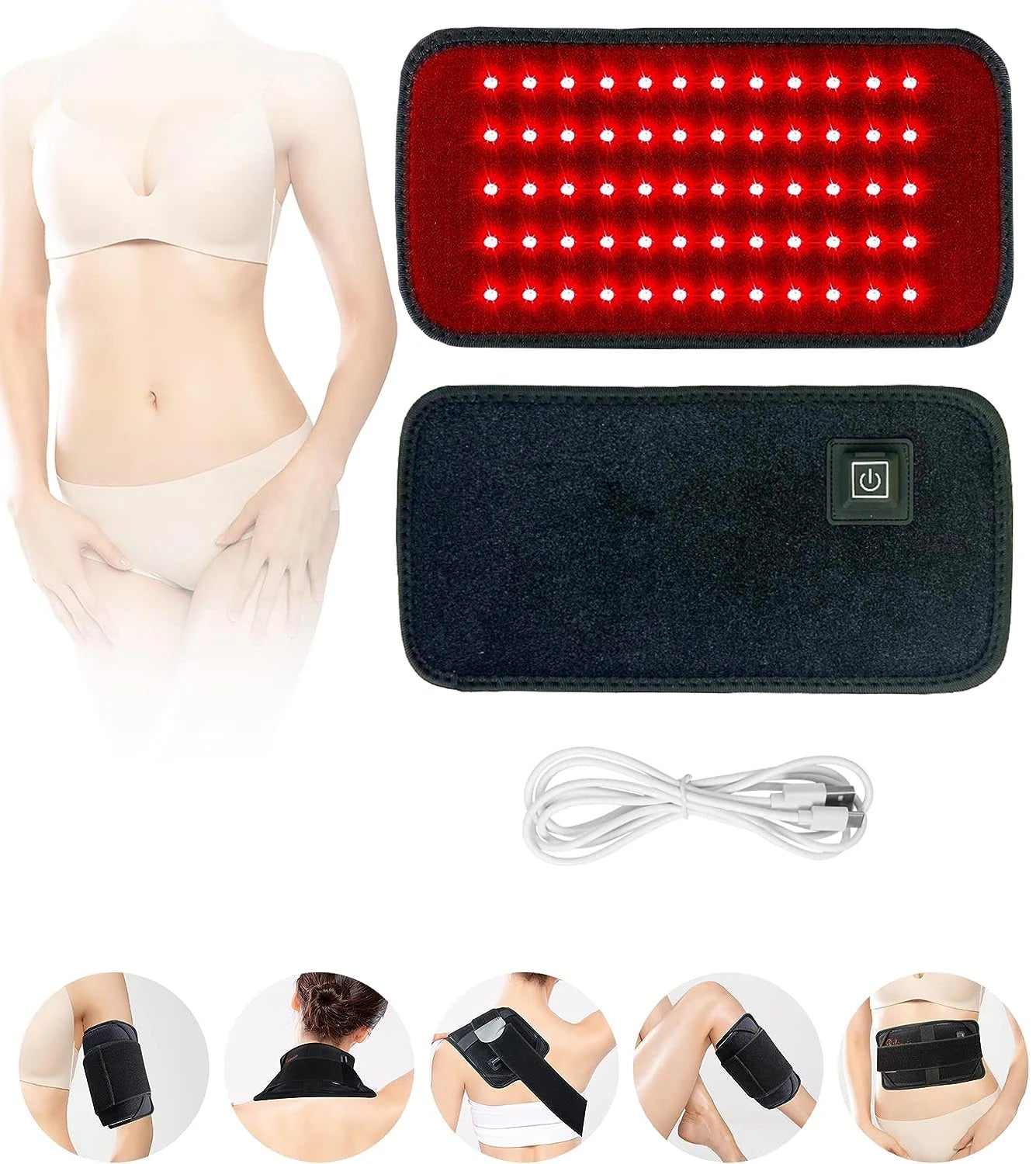 Red & Infrared Light Therapy Belt 660nm 850nm Pain Relief