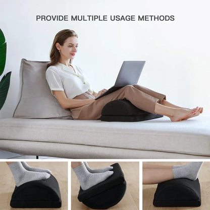 Ergonomic Memory Foam Foot Rest | Adjustable Under Desk Foot Stool for Posture & Comfort