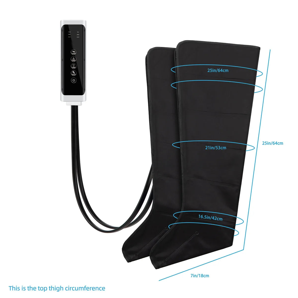 Air Compression Leg Massager | Foot and Calf Massager Boots | Leg Massage Device with Adjustable Pressure