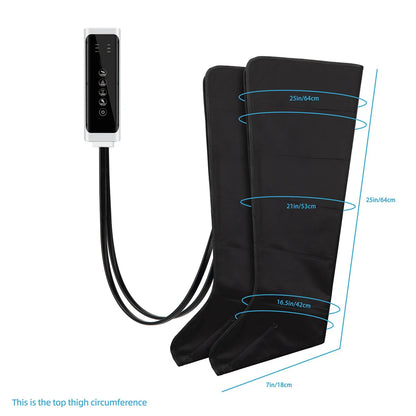 Air Compression Leg Massager | Foot and Calf Massager Boots | Leg Massage Device with Adjustable Pressure