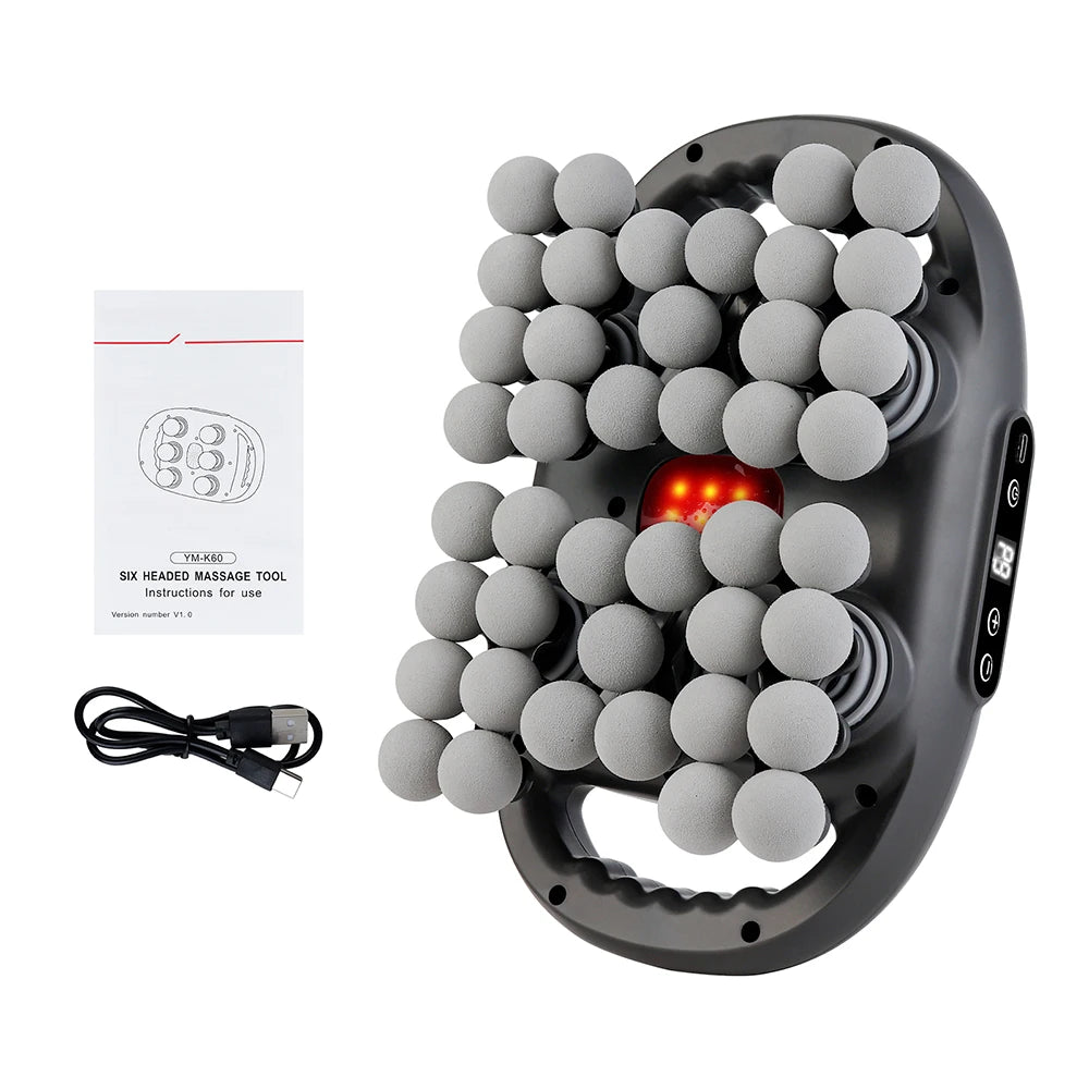 42-Head Deep Tissue Massager | Full Body Fascia Gun, 9 Modes & Heat Therapy Muscle Recovery Device