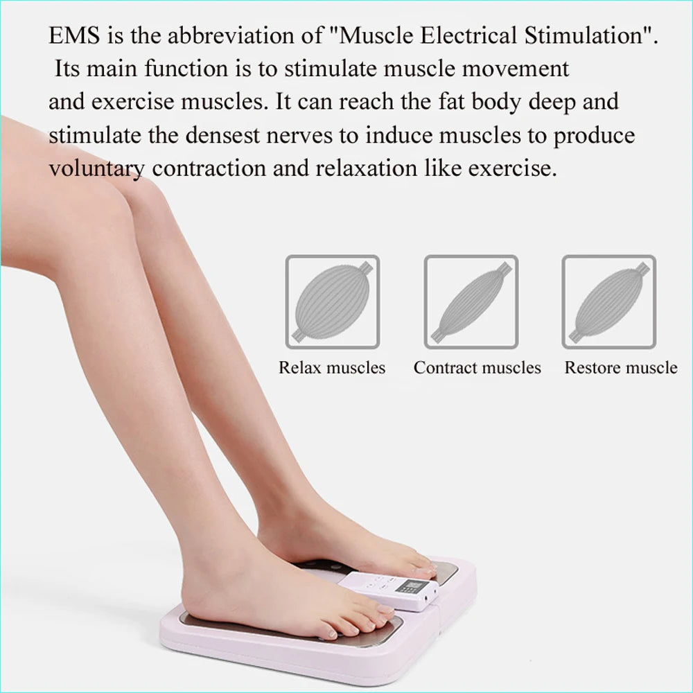 EMS Foot Massager for Circulation | TENS Electric Foot Pain Relief System with Heat & Muscle Stimulation
