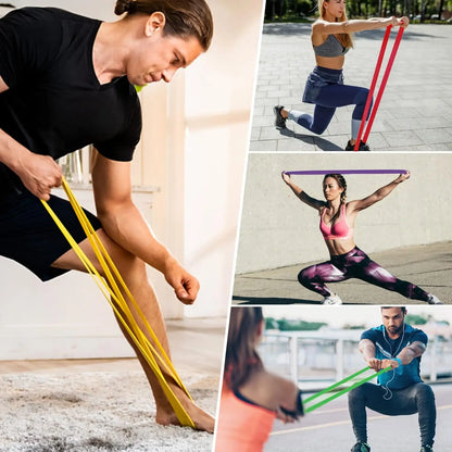 Heavy Duty Resistance Bands | Pull Up Assist Band Set | Long Exercise Bands for Home Gym | Strength Training | 8-125lbs Tension | Latex Workout Loops