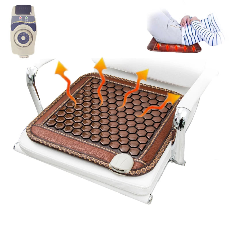 Jade Tourmaline Heating Seat Cushion – Infrared Therapy Pad