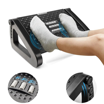 Adjustable Under Desk Foot Rest | Ergonomic Foot Stool for Posture & Back Pain Relief