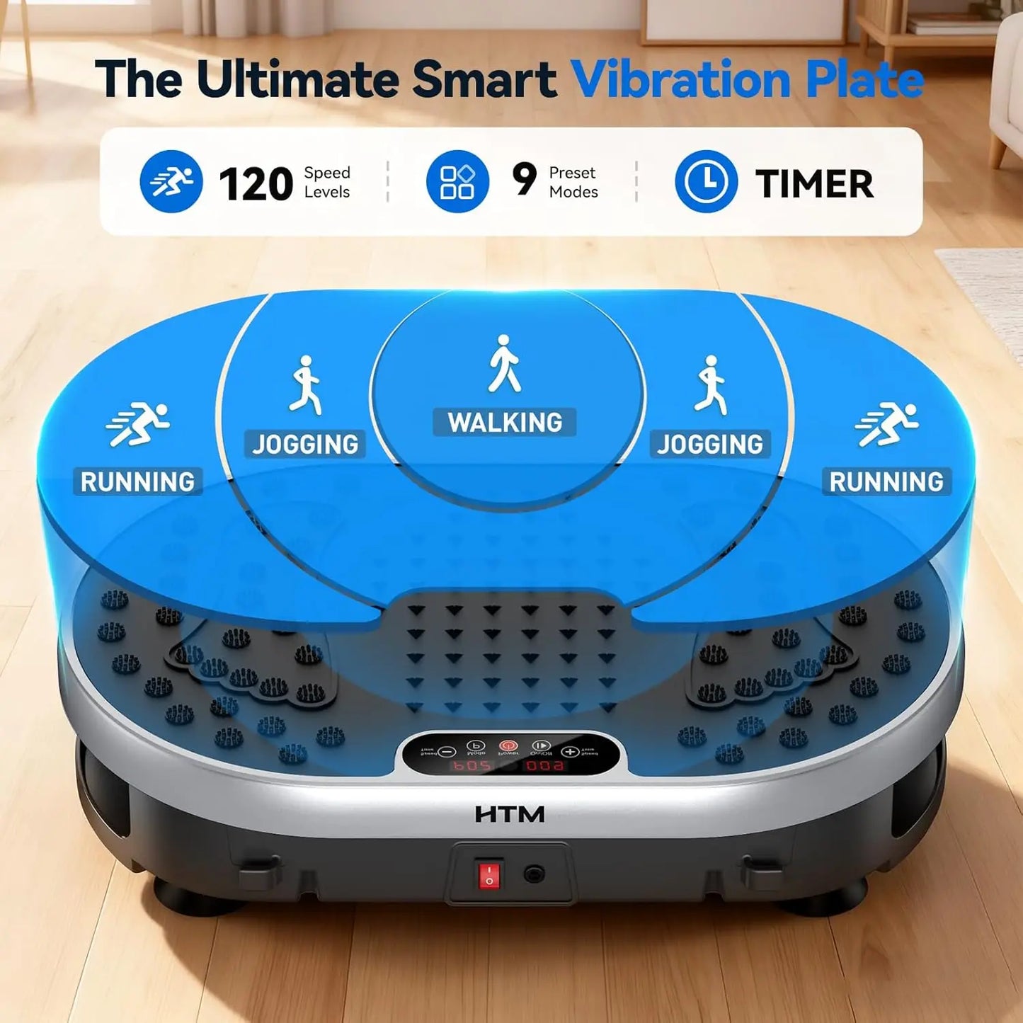 Vibration Plate Exercise Machine – 120 Speeds, 9 Programs