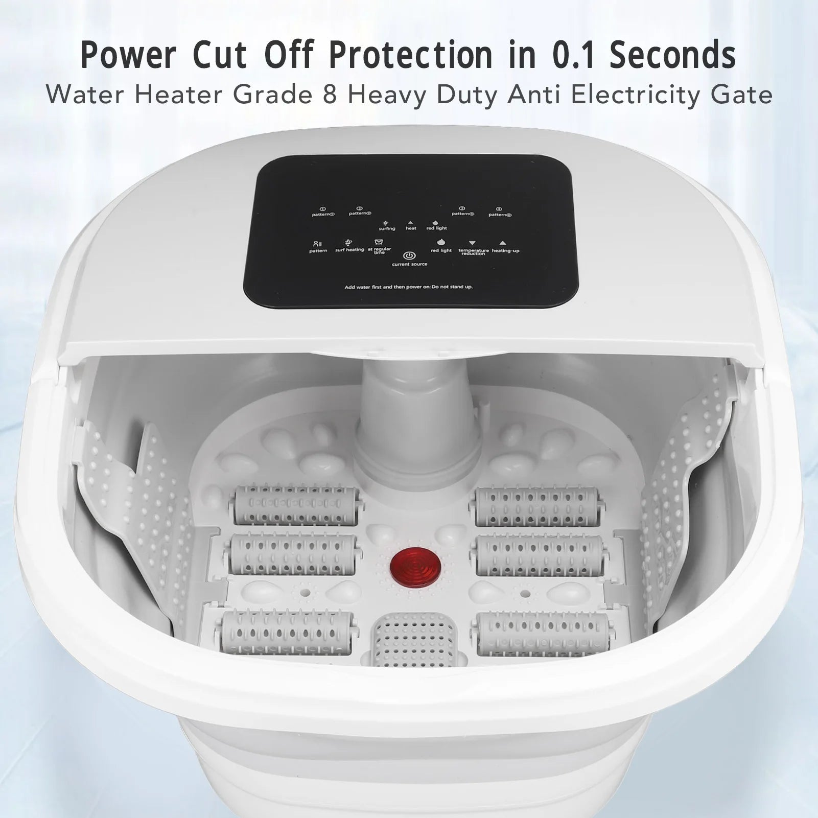 Smart Foldable Foot Spa Soaker | 8L Capacity, 8 Massage Rollers, Remote Control & Adjustable Temperature | 420W Heated Foot Bath Tub