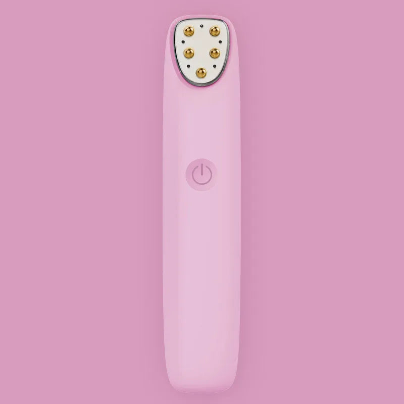 Electric Eye Massager Pen | RF Radio Frequency, Red Light, EMS & Vibration | Anti-Wrinkle, Dark Circles, Eye Bag Remover Purple