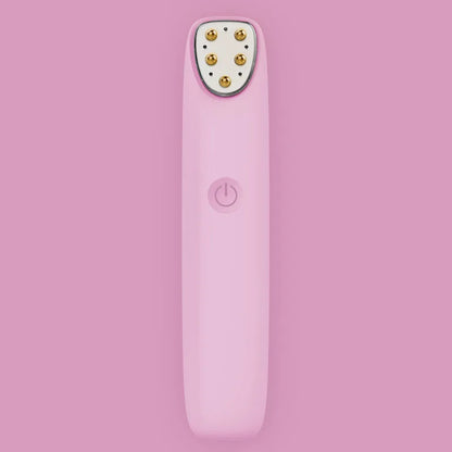 Electric Eye Massager Pen | RF Radio Frequency, Red Light, EMS & Vibration | Anti-Wrinkle, Dark Circles, Eye Bag Remover Purple